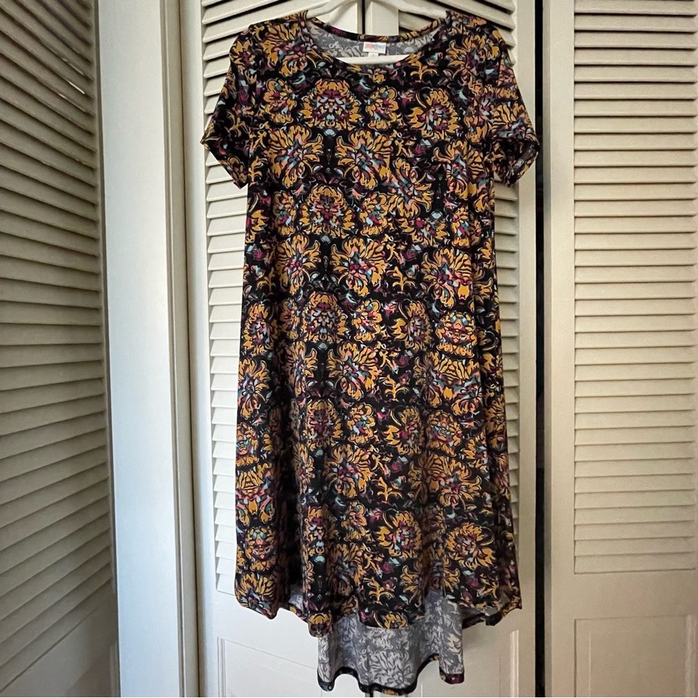 LuLaRoe Floral Print Slinky Material Carly Dress